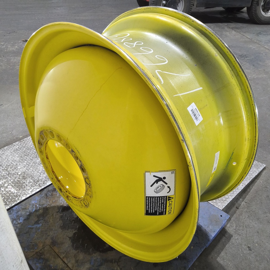 18"W x 42"D, John Deere Yellow 20-Hole Dolly Dual , -15" Offset