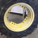 340/85R24 Firestone Radial All Traction DT R-1W on John Deere Yellow 8-Hole Rim with Clamp/U-Clamp (groups of 2 bolts) 65%