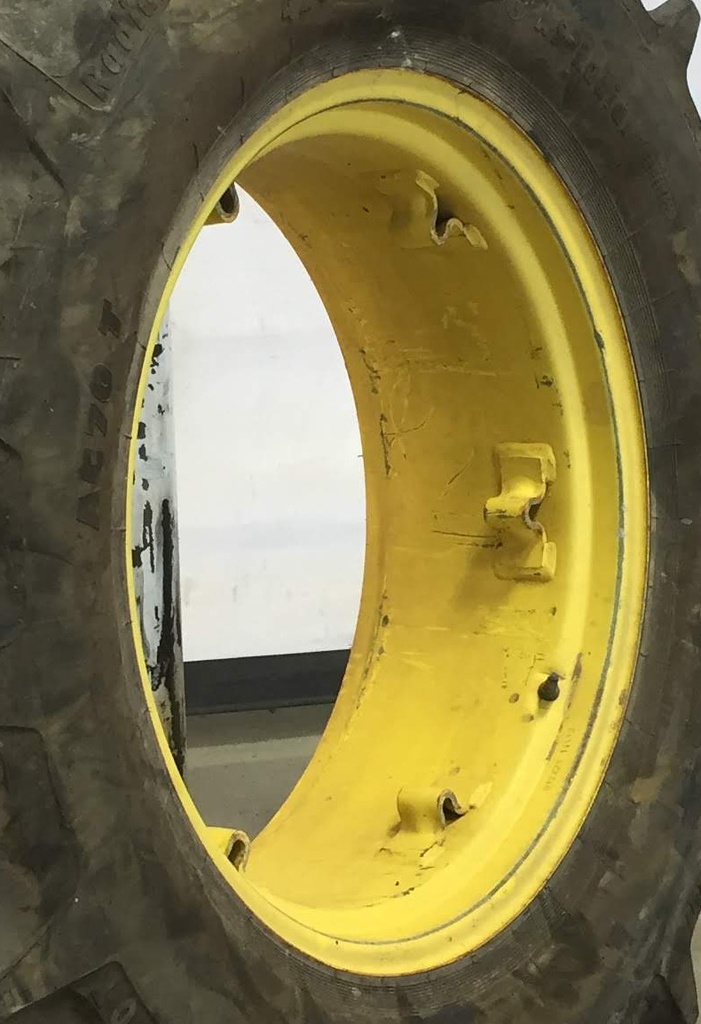 15"W x 28"D, John Deere Yellow 6-Hole Rim with Clamp/Loop Style