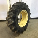 14.9/-24 Firestone Traction Field & Road R-1 on John Deere Yellow 8-Hole Rim with Clamp/Loop Style (groups of 2 bolts) 95%