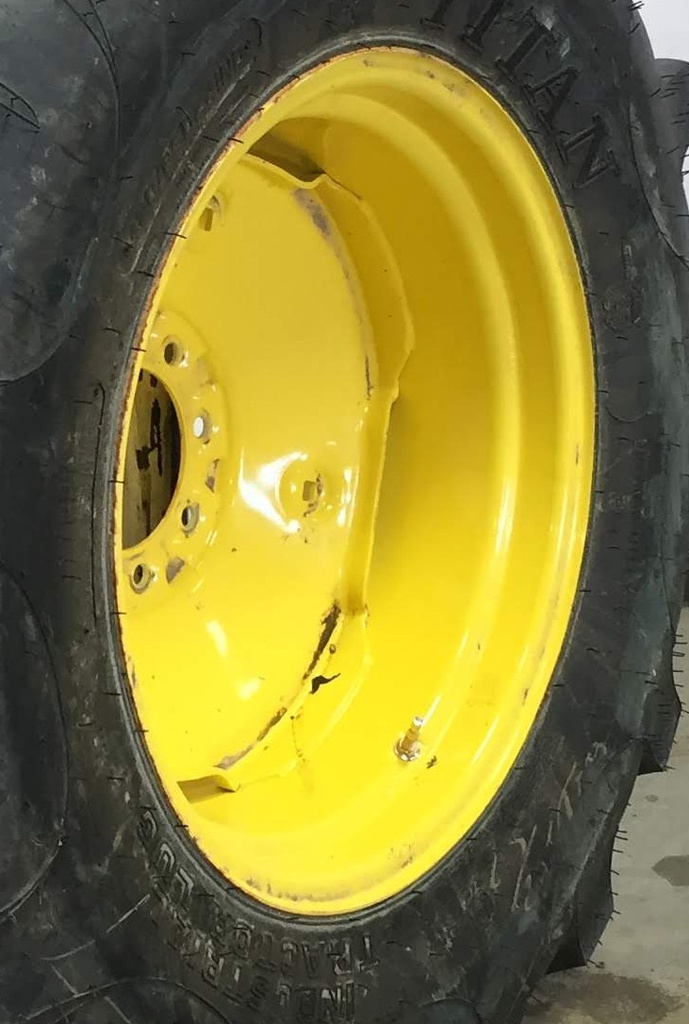 15"W x 24"D, John Deere Yellow 8-Hole Formed Plate