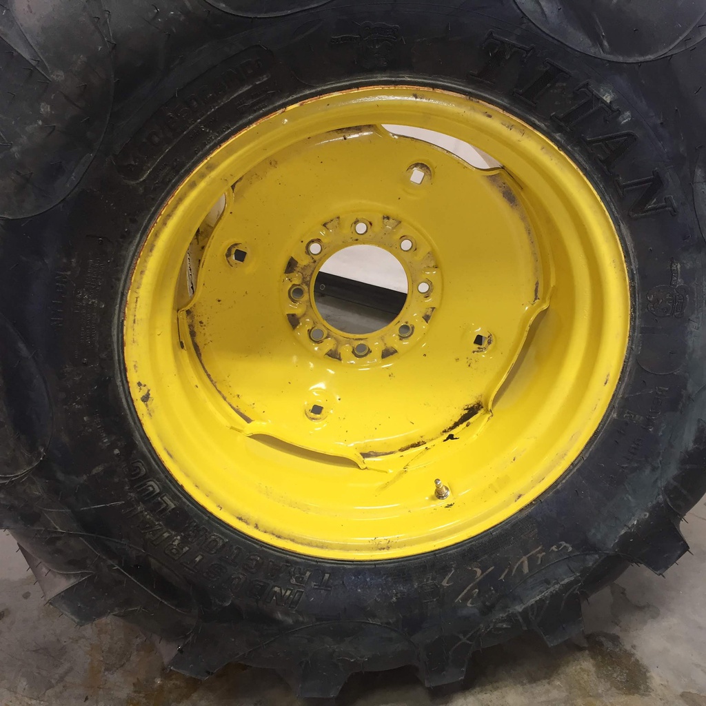 15"W x 24"D, John Deere Yellow 8-Hole Formed Plate