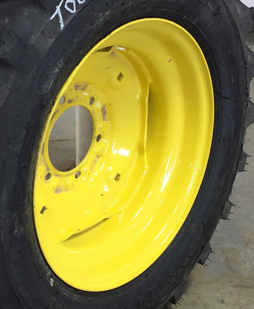 8.25"W x 16.5"D, John Deere Yellow 6-Hole Formed Plate