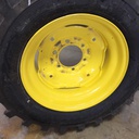 8.25"W x 16.5"D, John Deere Yellow 6-Hole Formed Plate