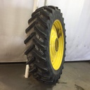 480/80R50 Michelin AgriBib R-1W on John Deere Yellow 10-Hole Formed Plate W/Weight Holes 65%