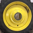 480/80R50 Michelin AgriBib R-1W on John Deere Yellow 10-Hole Formed Plate W/Weight Holes 65%
