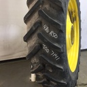 480/80R50 Michelin AgriBib R-1W on John Deere Yellow 10-Hole Formed Plate W/Weight Holes 65%