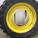 480/80R50 Michelin AgriBib R-1W on John Deere Yellow 12-Hole Stub Disc 65%