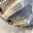650/85R38 Firestone Radial Deep Tread 23 R-1W on John Deere Yellow 10-Hole Dolly Dual 85%