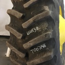 650/85R38 Firestone Radial Deep Tread 23 R-1W on John Deere Yellow 10-Hole Dolly Dual 85%