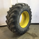 710/70R38 Firestone Radial All Traction DT R-1W on John Deere Yellow 12-Hole Stub Disc 50%