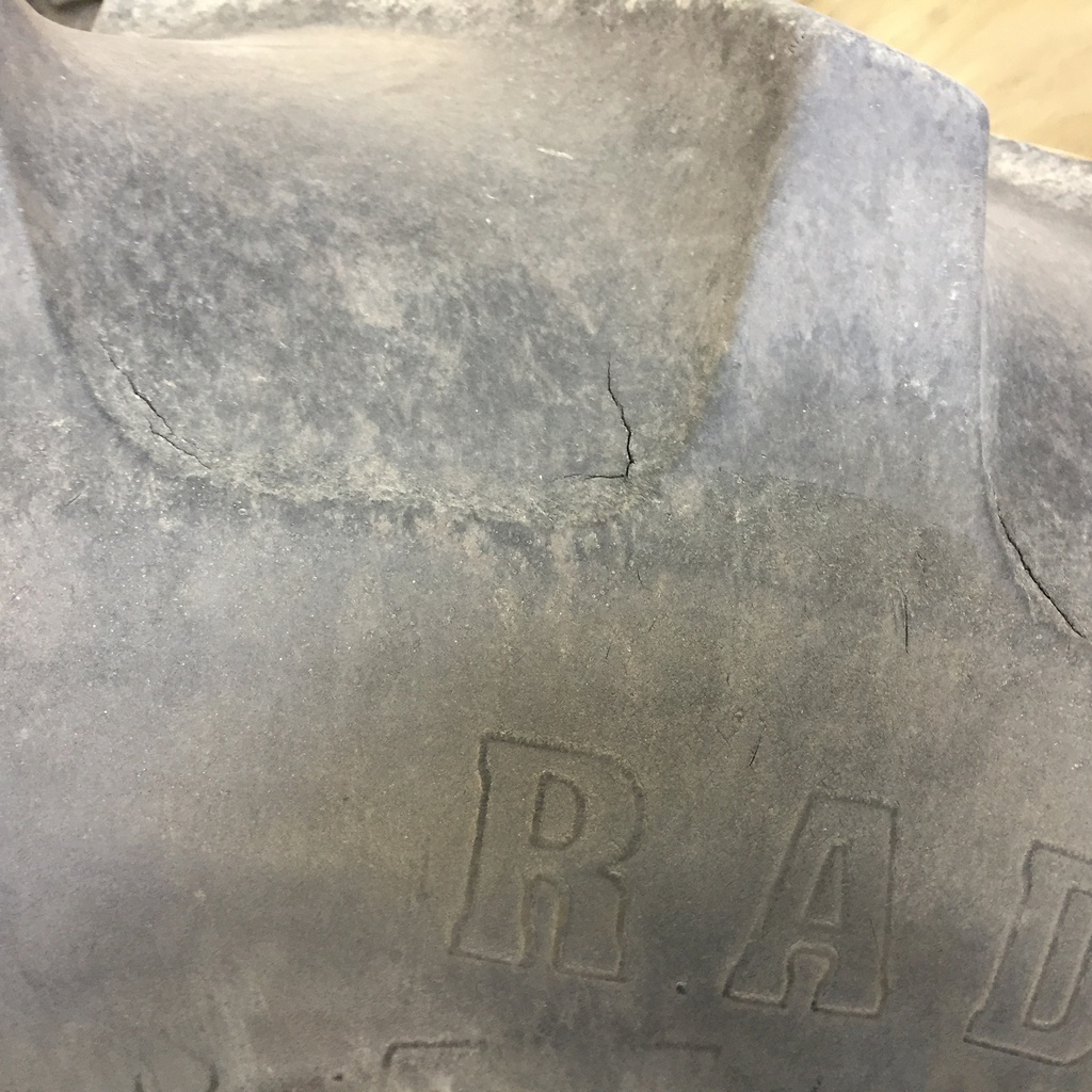 710/70R38 Firestone Radial All Traction DT R-1W on John Deere Yellow 12-Hole Stub Disc 50%