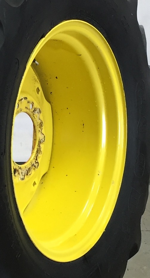 12"W x 24"D, John Deere Yellow 8-Hole Formed Plate