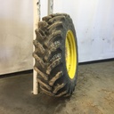 480/70R34 Firestone Radial 9000 R-1W on John Deere Yellow 10-Hole Waffle Wheel (Groups of 3 bolts) 85%