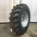 480/70R30 Firestone Radial All Traction DT R-1W on Case IH Silver Mist 10-Hole Formed Plate W/Weight Holes 80%