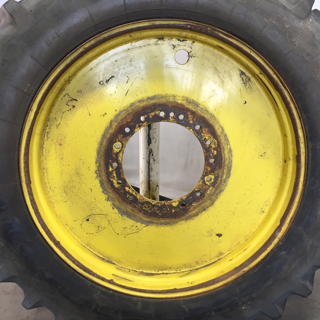 13"W x 46"D, John Deere Yellow 16-Hole Flat Plate