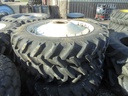 290/90R38 Titan Farm TT49V Radial R-1W on New Holland White/Case IH Silver Mist 8-Hole Waffle Wheel (Groups of 3 bolts) 70%