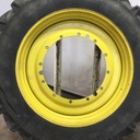 480/80R50 Titan Farm AG49M Radial R-1W on John Deere Yellow 12-Hole Stub Disc 55%