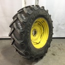 420/85R30 Continental AC85 Contract R-1W on John Deere Yellow 8-Hole Stub Disc (groups of 2 bolts) 75%
