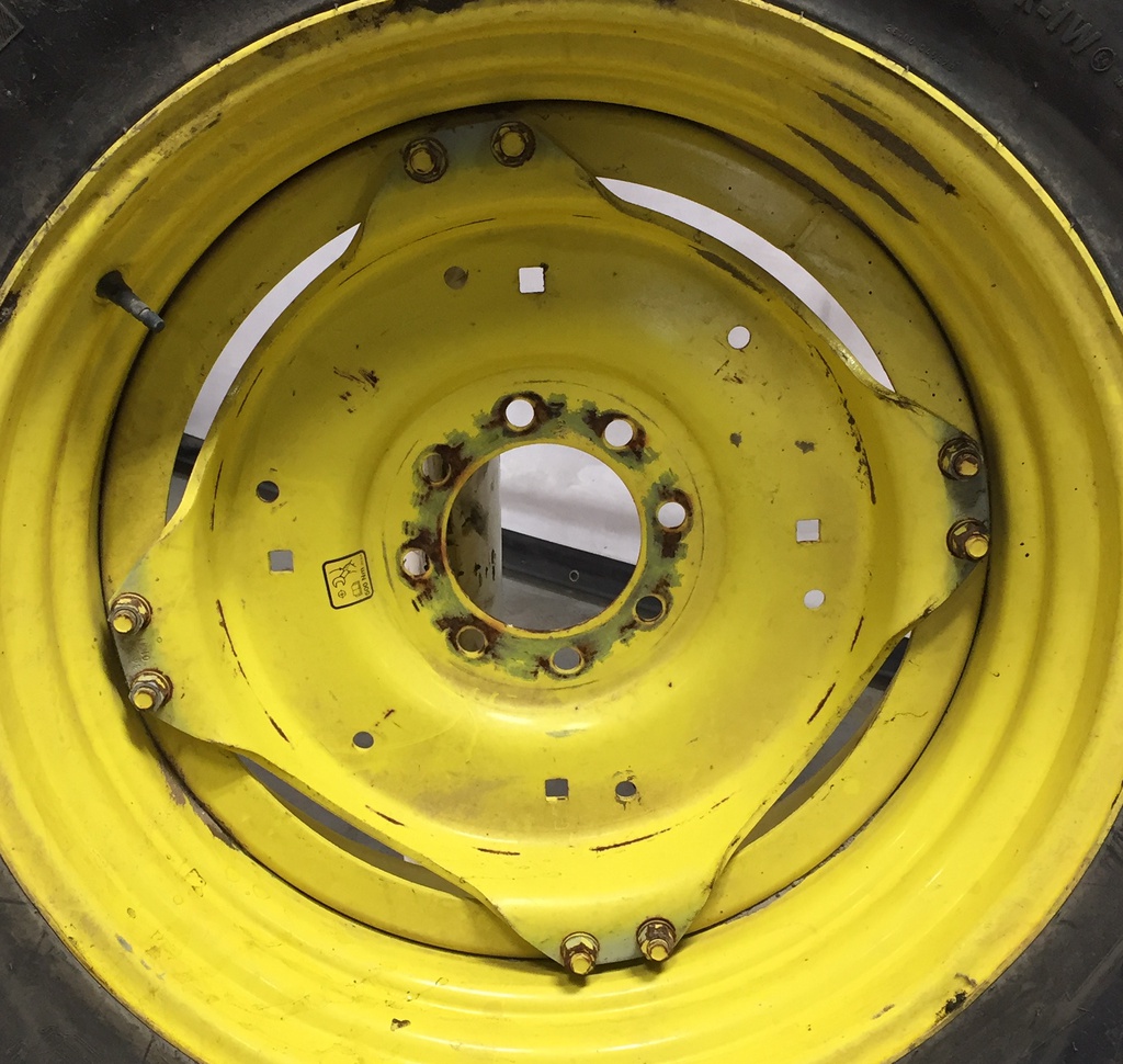 15"W x 30"D Stub Disc (groups of 2 bolts) Rim with 8-Hole Center, John Deere Yellow