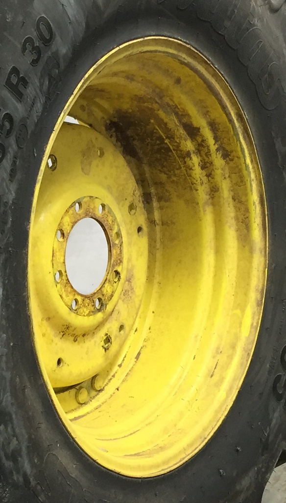 15"W x 30"D Stub Disc (groups of 2 bolts) Rim with 8-Hole Center, John Deere Yellow