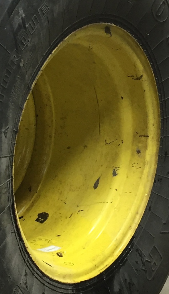 25"W x 26"D, John Deere Yellow 8-Hole Formed Plate