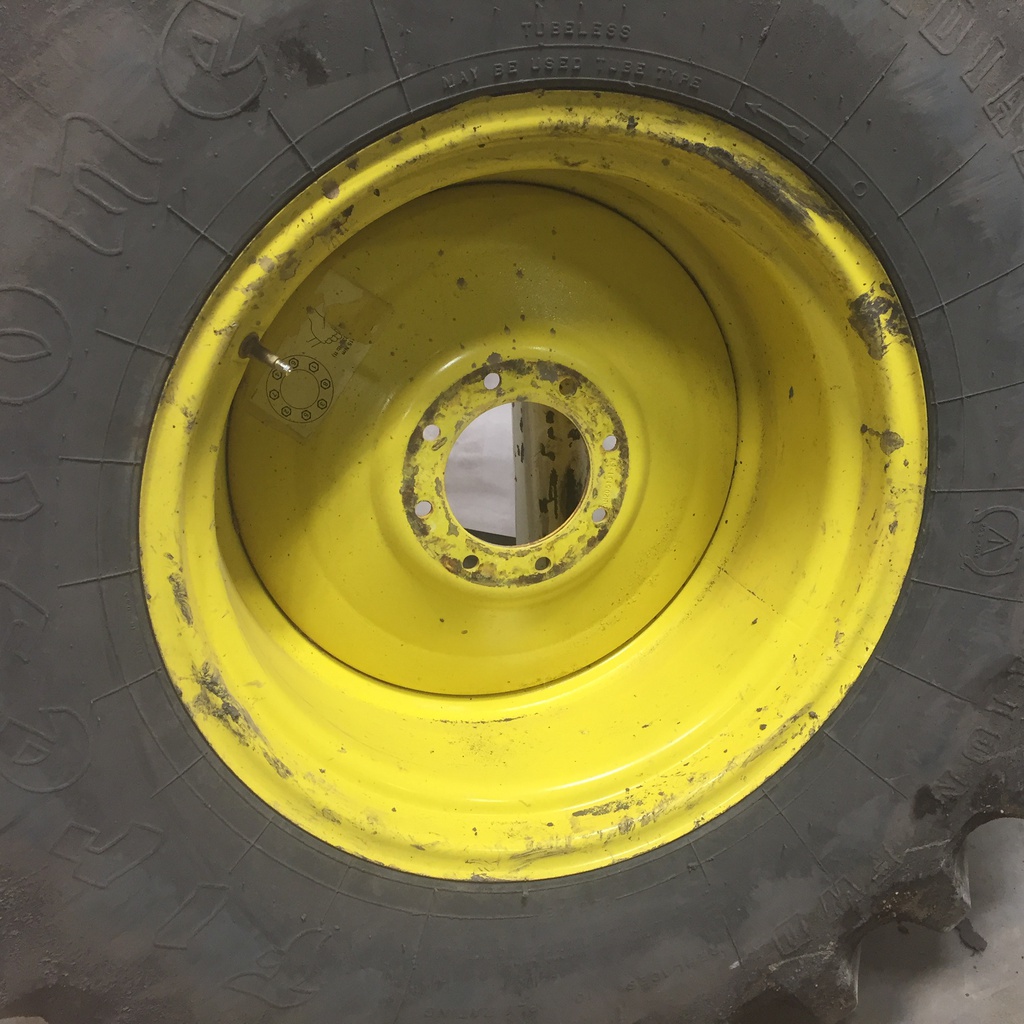 16"W x 26"D, John Deere Yellow 8-Hole Formed Plate