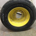 445/55R22.5 Miscellaneous Medium Truck on John Deere Yellow 10-Hole Formed Plate