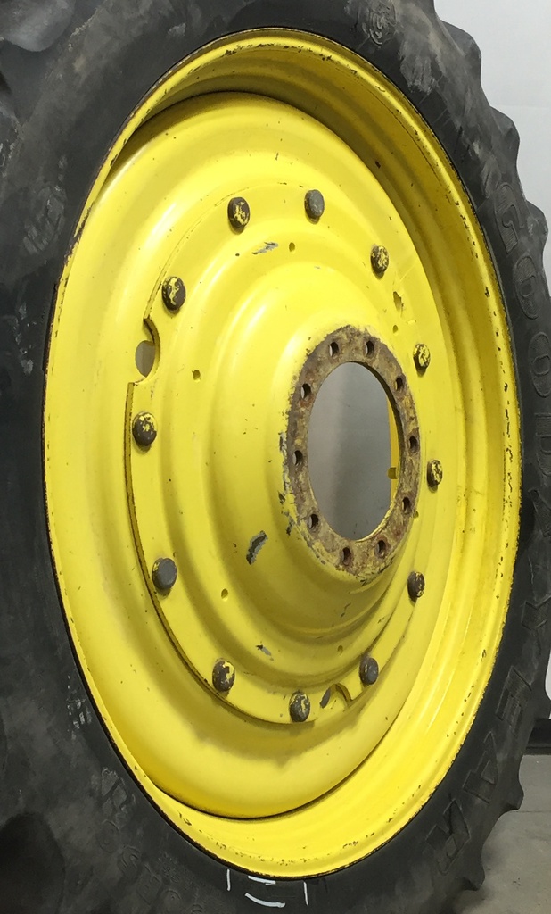 10"W x 50"D Stub Disc Rim with 10-Hole Center, John Deere Yellow