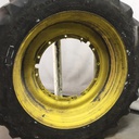 480/80R50 Goodyear Farm DT800 Super Traction R-1W on John Deere Yellow 12-Hole Stub Disc 50%