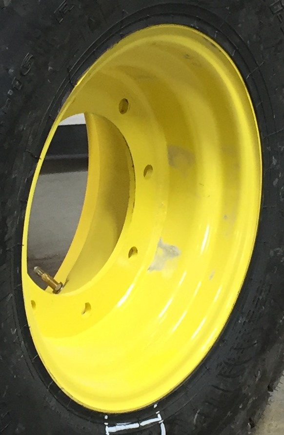 10"W x 16"D, John Deere Yellow 8-Hole Formed Plate