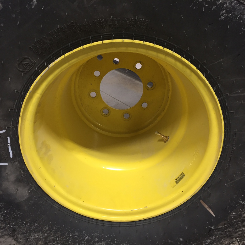 18"W x 16.1"D, John Deere Yellow 8-Hole Formed Plate