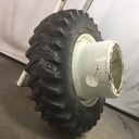 20.8/-42 Firestone Super All Traction 23 R-1 on New Holland White 16-Hole Tiger Planetary Drive Dual 80%