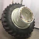 20.8/-42 Firestone Super All Traction 23 R-1 on New Holland White 16-Hole Tiger Planetary Drive Dual 80%