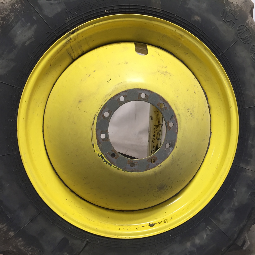 18"W x 42"D, John Deere Yellow 10-Hole Dolly Dual