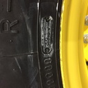 420/90R30 Firestone Radial All Traction FWD R-1 on John Deere Yellow 10-Hole Waffle Wheel (Groups of 3 bolts) 65%