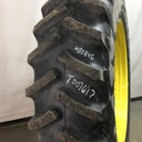 480/80R46 Firestone Radial All Traction 23 R-1 on John Deere Yellow 12-Hole Stub Disc 90%