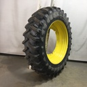 480/80R46 Firestone Radial All Traction 23 R-1 on John Deere Yellow 12-Hole Stub Disc 90%