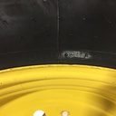 480/80R46 Firestone Radial All Traction 23 R-1 on John Deere Yellow 12-Hole Stub Disc 90%