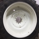 480/80R50 Michelin AgriBib R-1W on New Holland White 10-Hole Formed Plate W/Weight Holes 99%