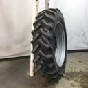 380/80R38 Firestone Radial All Traction DT R-1W on Case IH Silver Mist/John Deere Yellow 12-Hole Waffle Wheel (Groups of 3 bolts) 80%