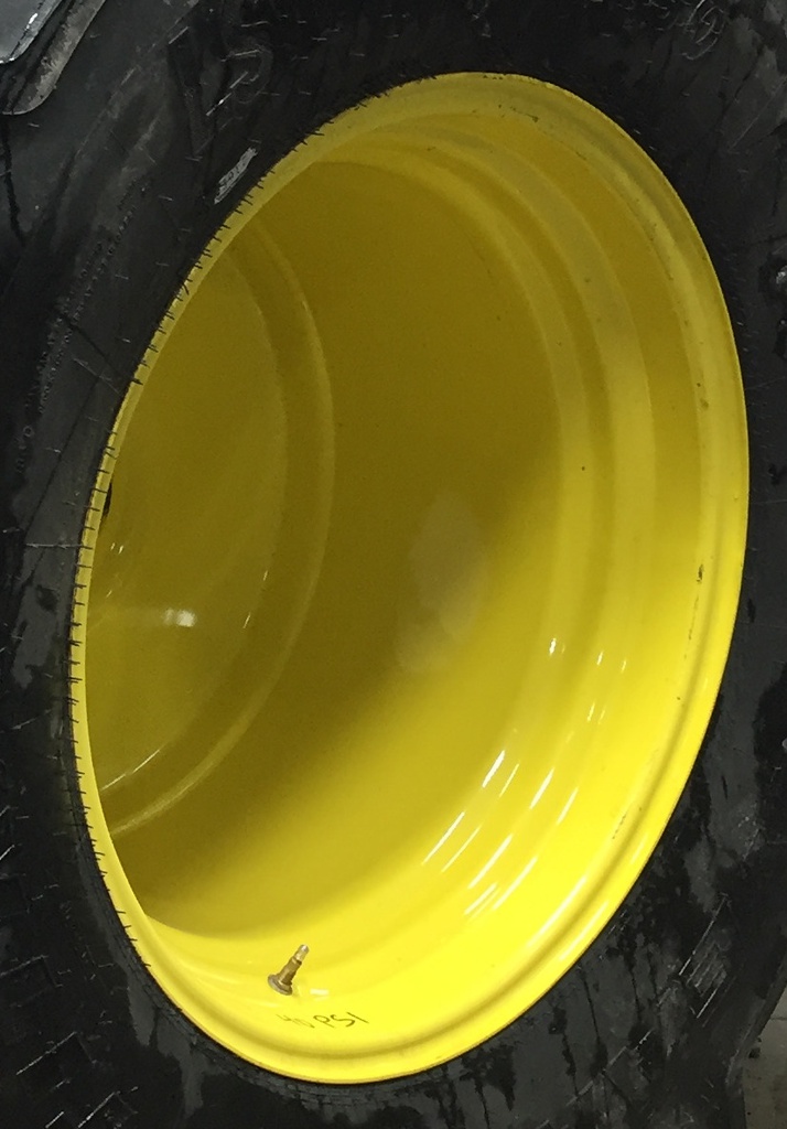 30"W x 30"D, John Deere Yellow 8-Hole Formed Plate