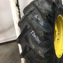 16.9/-26 BKT Tires TR 135 Drive R-1 on John Deere Yellow 10-Hole Waffle Wheel (Groups of 2 bolts) 30%