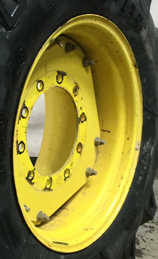 15"W x 26"D, John Deere Yellow 16-Hole Waffle Wheel (Groups of 2 bolts)