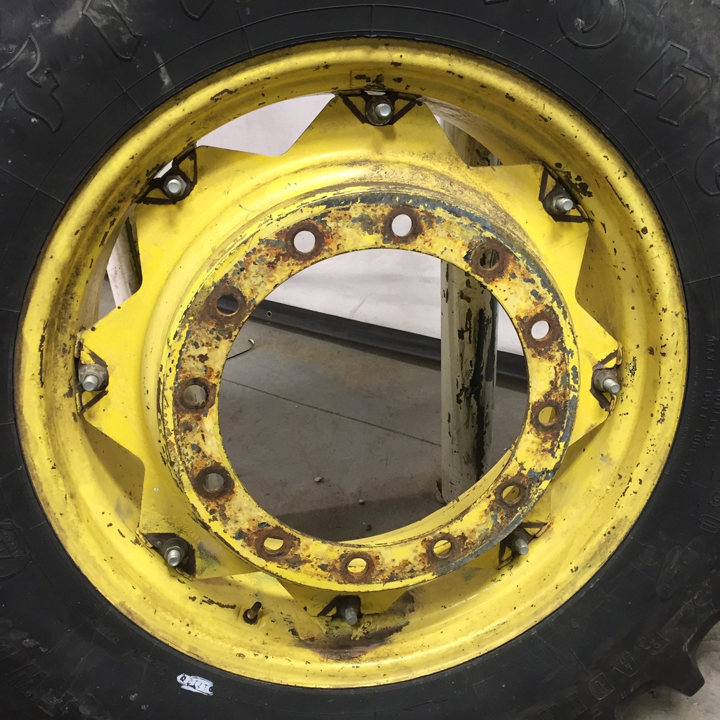 13"W x 30"D Rim with Clamp/Loop Style Rim with 12-Hole Center, John Deere Yellow