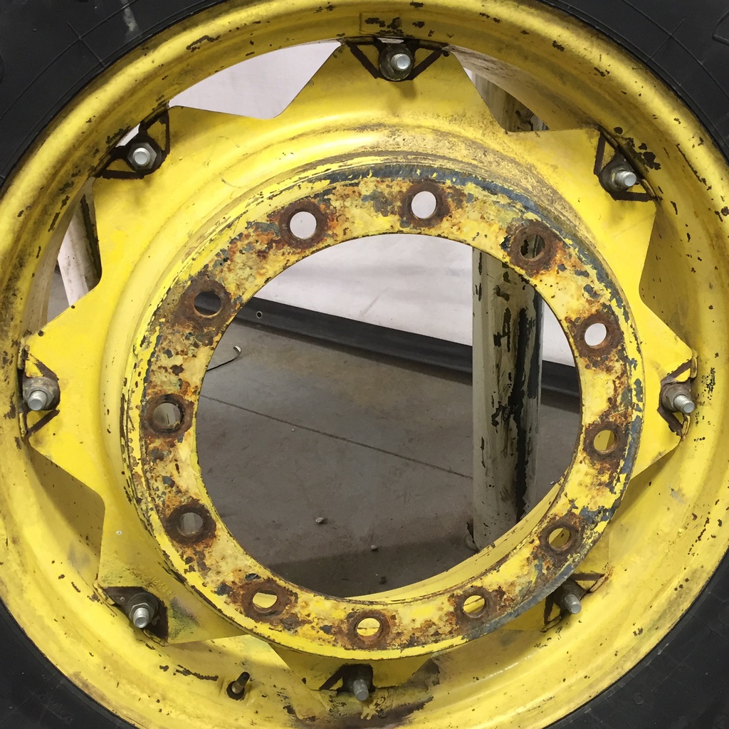 12-Hole Rim with Clamp/Loop Style Center for 30" Rim, John Deere Yellow