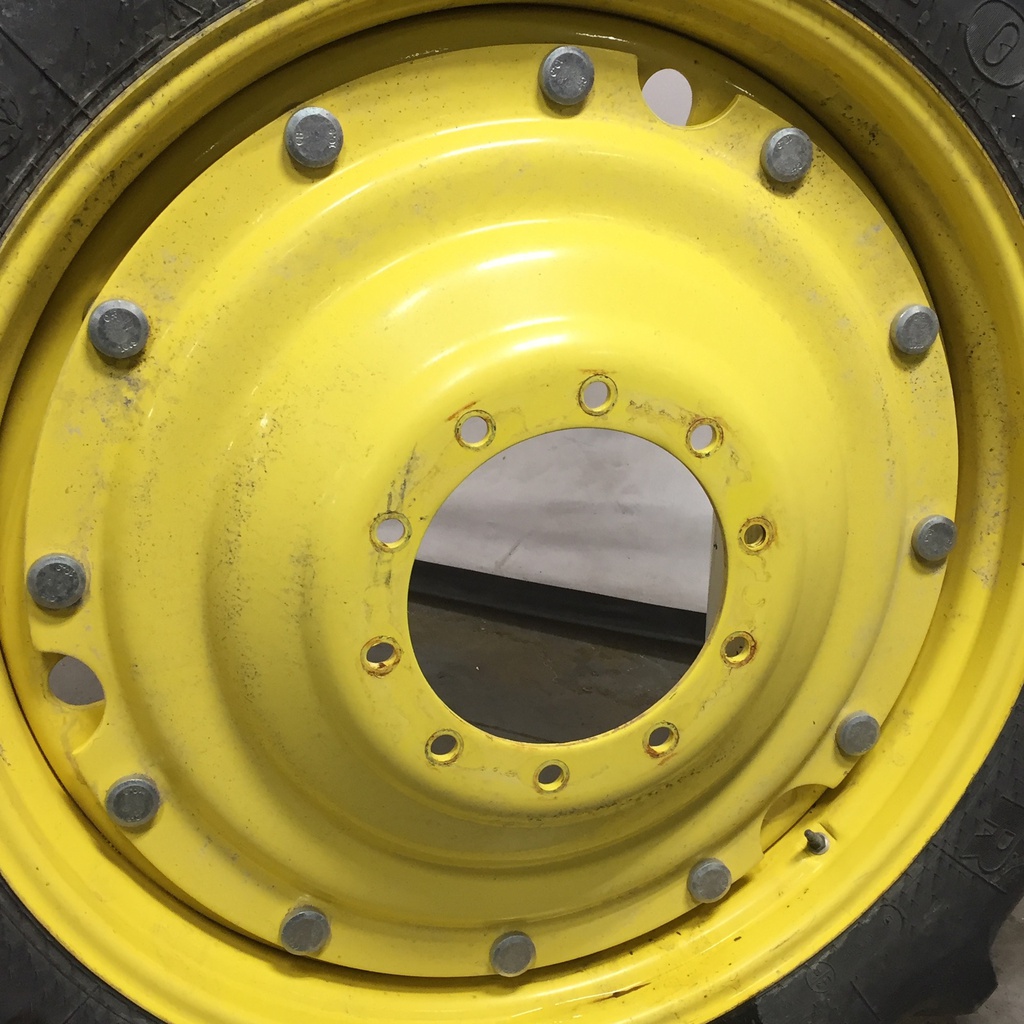 10"W x 38"D Stub Disc Rim with 10-Hole Center, John Deere Yellow