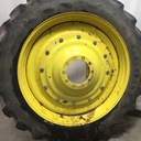 12"W x 50"D Stub Disc Rim with 10-Hole Center, John Deere Yellow