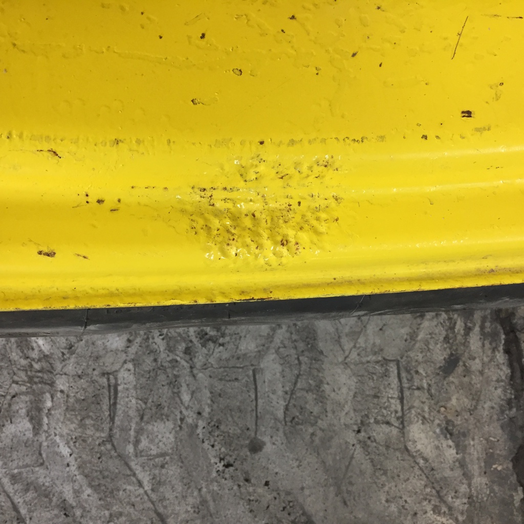 230/95R48 Kleber Super 3 R-1W on John Deere Yellow 8-Hole Rim with Clamp/U-Clamp (groups of 2 bolts) 80%