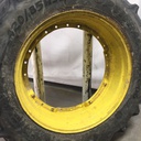 420/85R38 Goodyear Farm Optitrac R-1W on John Deere Yellow 12-Hole Waffle Wheel (Groups of 3 bolts) 45%